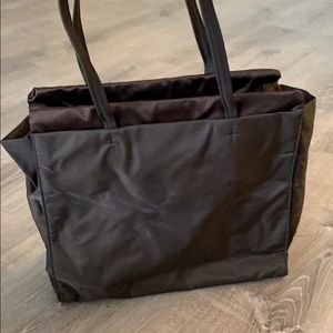 Prada Tote Brown Satin Shoulder Bag